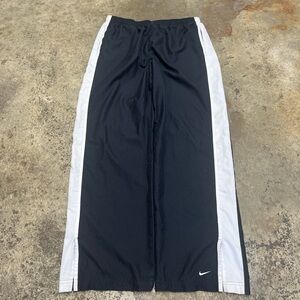 Y2K Nike Track Pants Men’s Large Black White Lightweight Streetwear Sports 00s